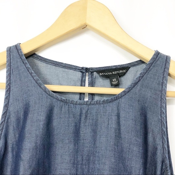Banana Republic-Chambray Cold shoulder Top XS - Picture 4 of 7